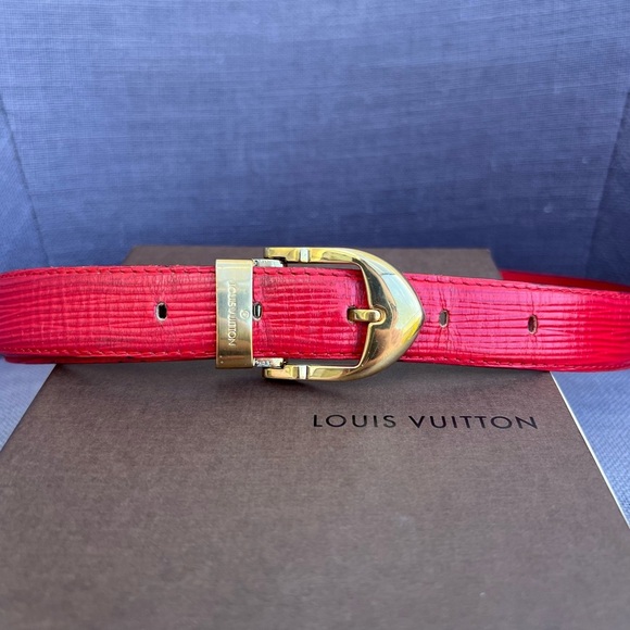 Louis Vuitton Accessories - Louis Vuitton Epi Ceinture Leather Belt